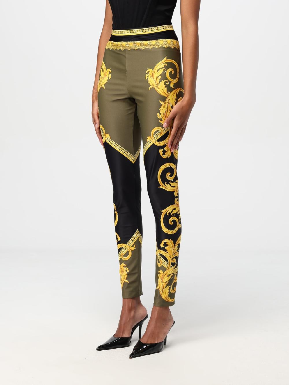 Giglio Leggigs donna Versace in tessuto elasticizzato Vendita Calda