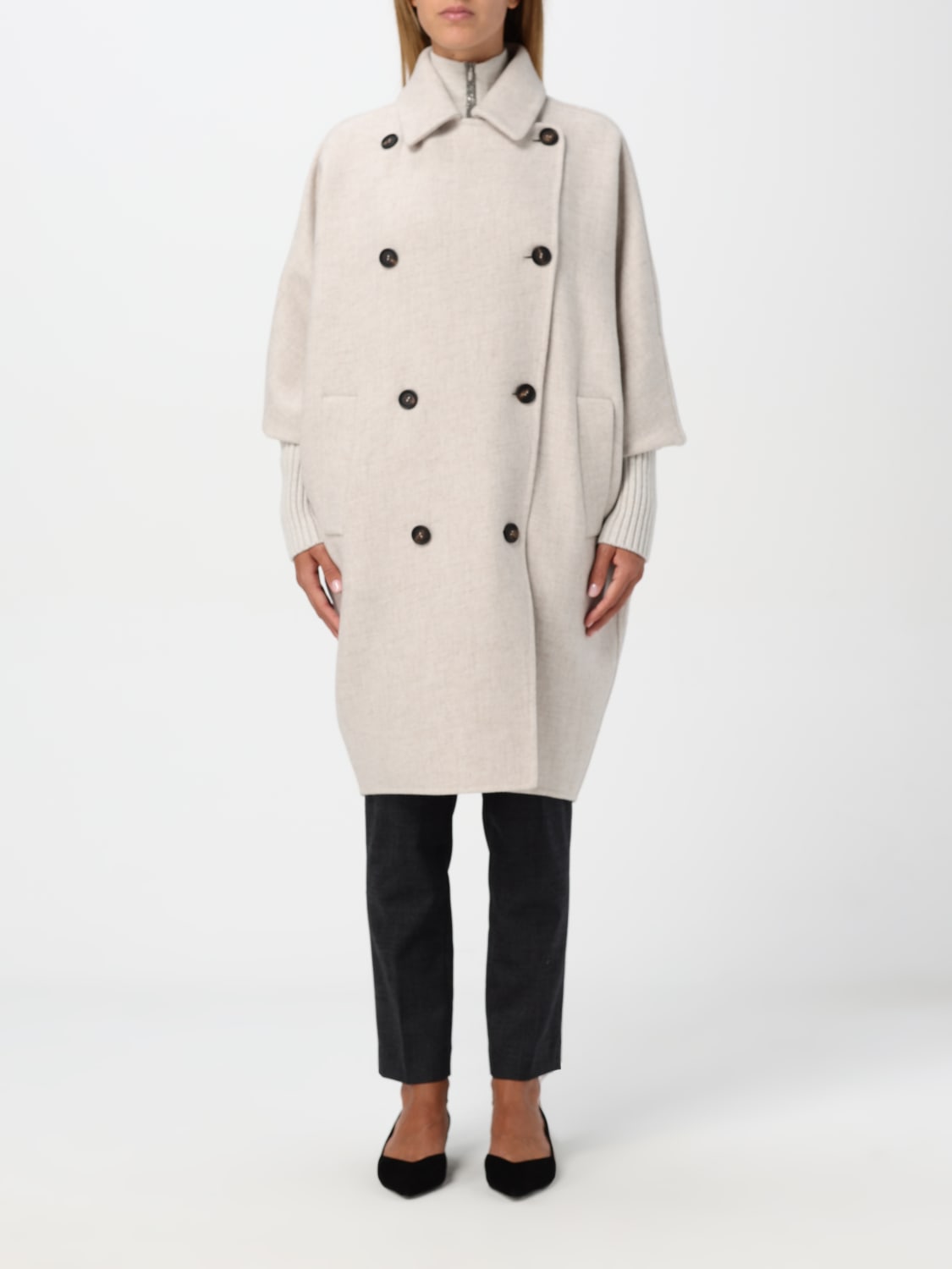 Giglio Cappotto a doppiopetto Brunello Cucinelli in cashmere Offerta natalizia