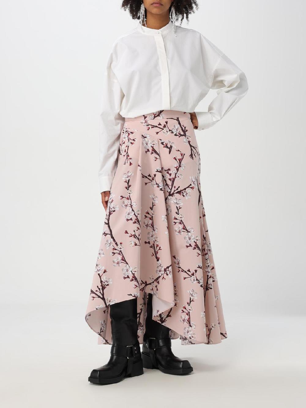 Giglio Gonna Alexander McQueen in cotone stampato Online Outlet