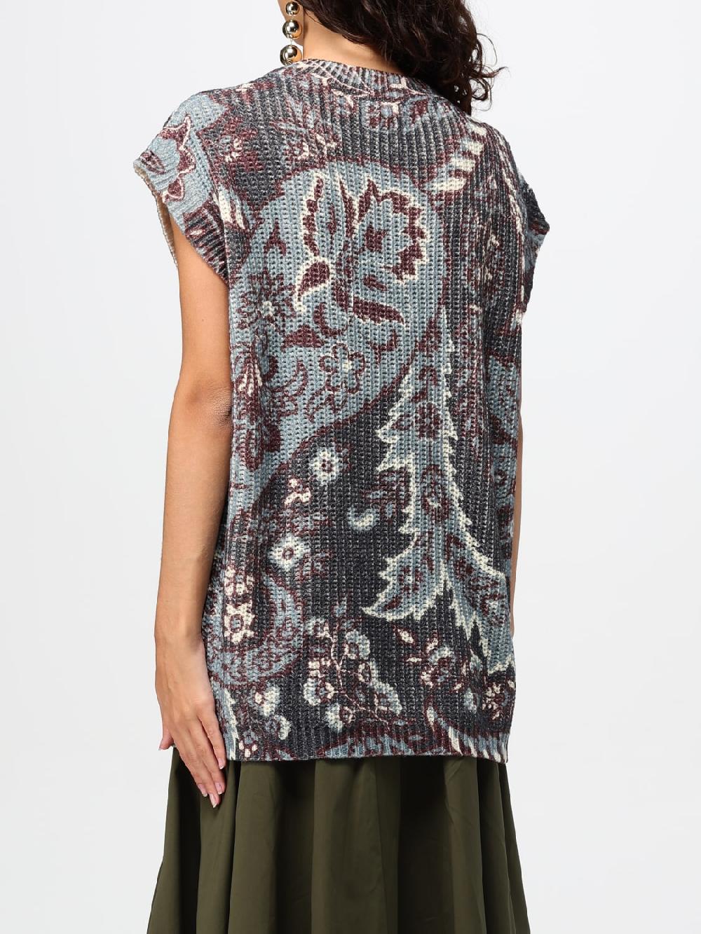 Giglio Top Etro in lana con motivo Paisley Grandi sconti