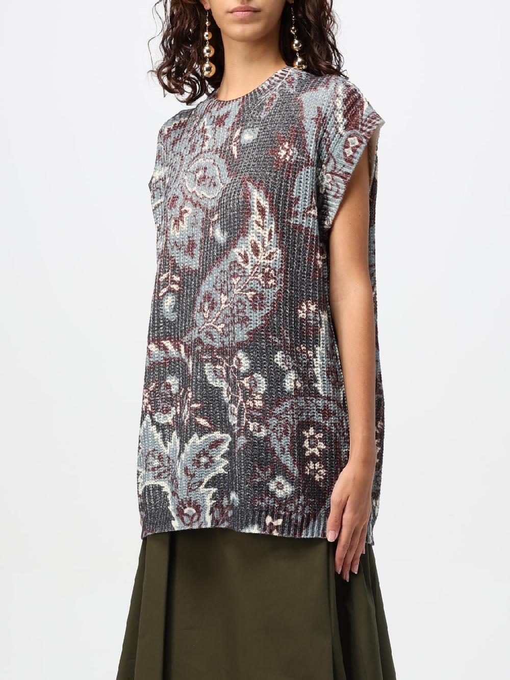 Giglio Top Etro in lana con motivo Paisley Grandi sconti