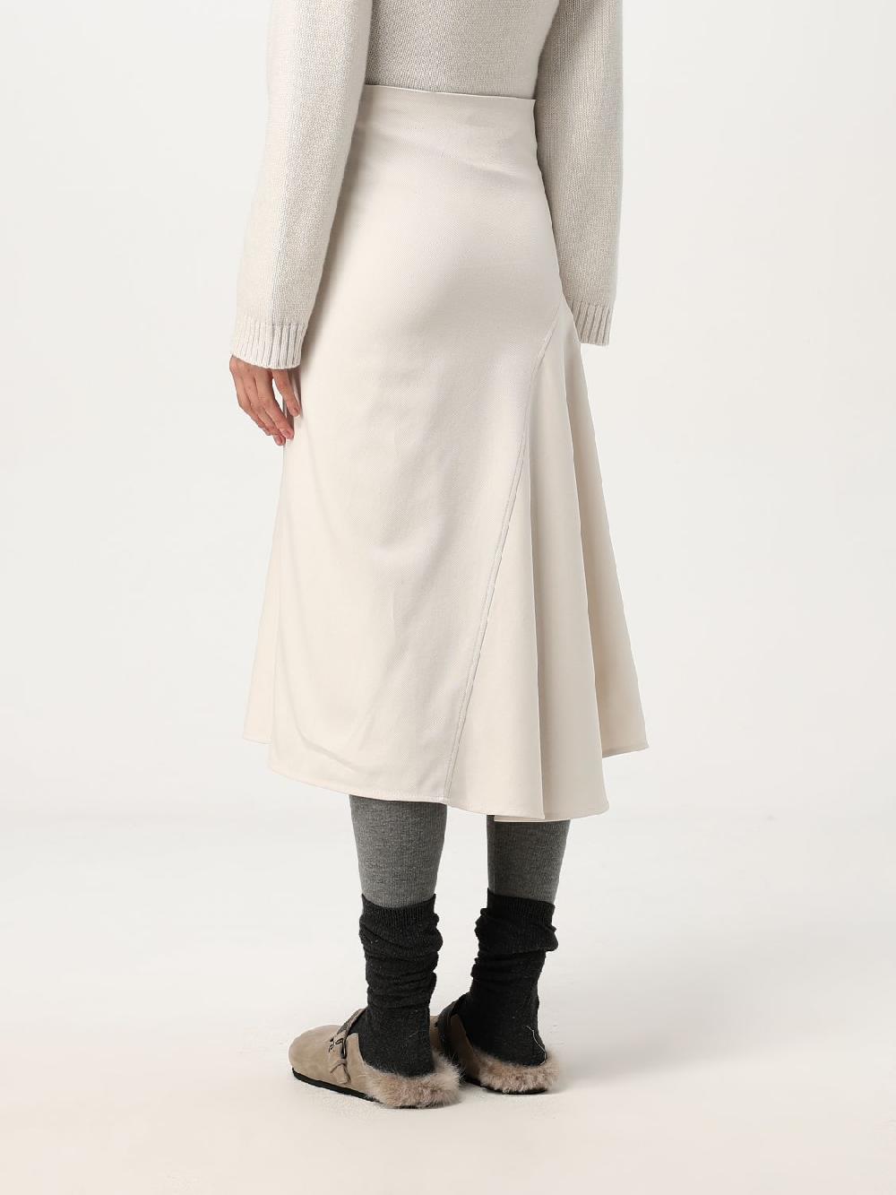Giglio Gonna midi Brunello Cucinelli in cotone stretch Nuovi prodotti