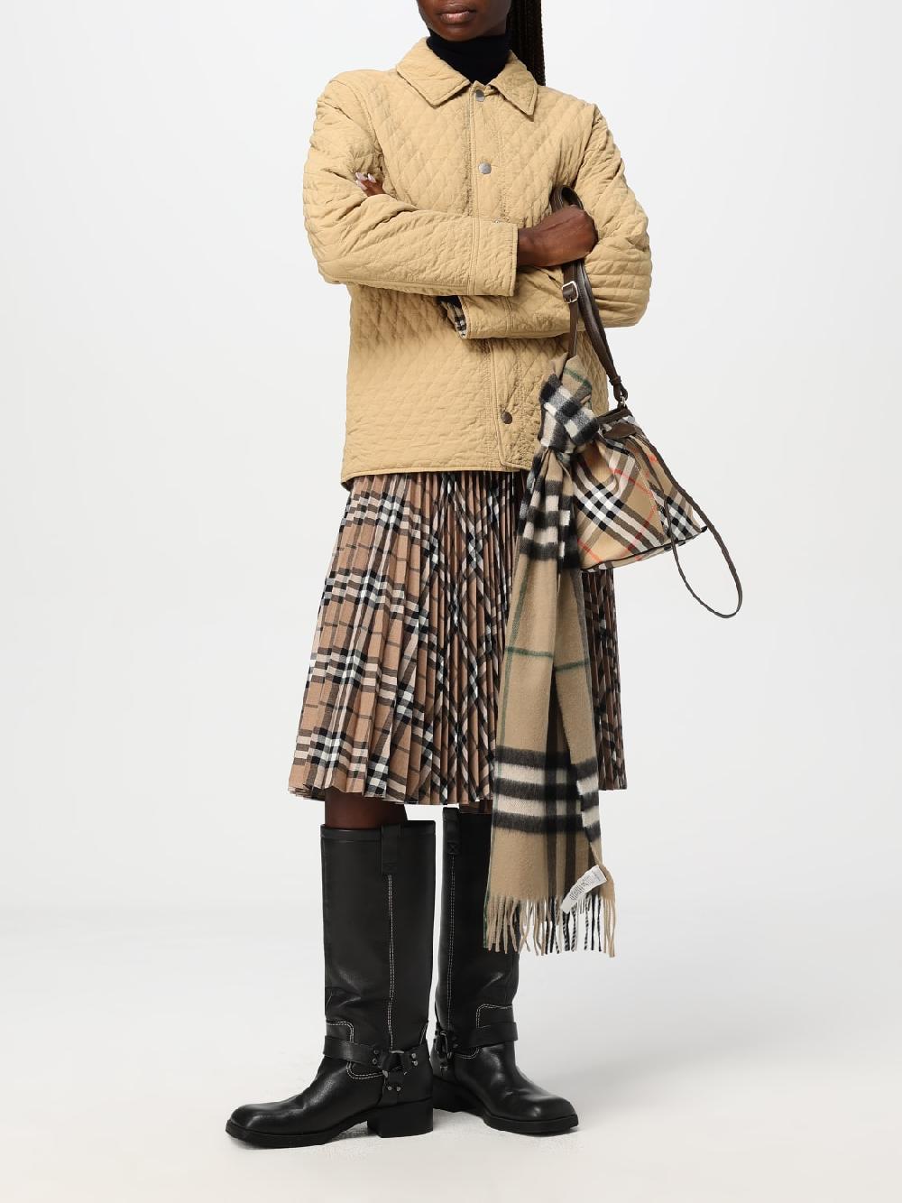 Giglio Gonna Burberry in misto lana check Prezzo basso