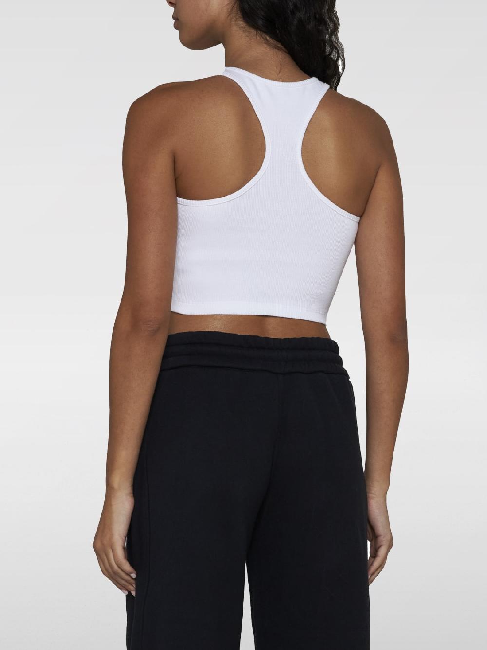 Giglio Top basic in cotone con mini logo Off-White Ritorno libero
