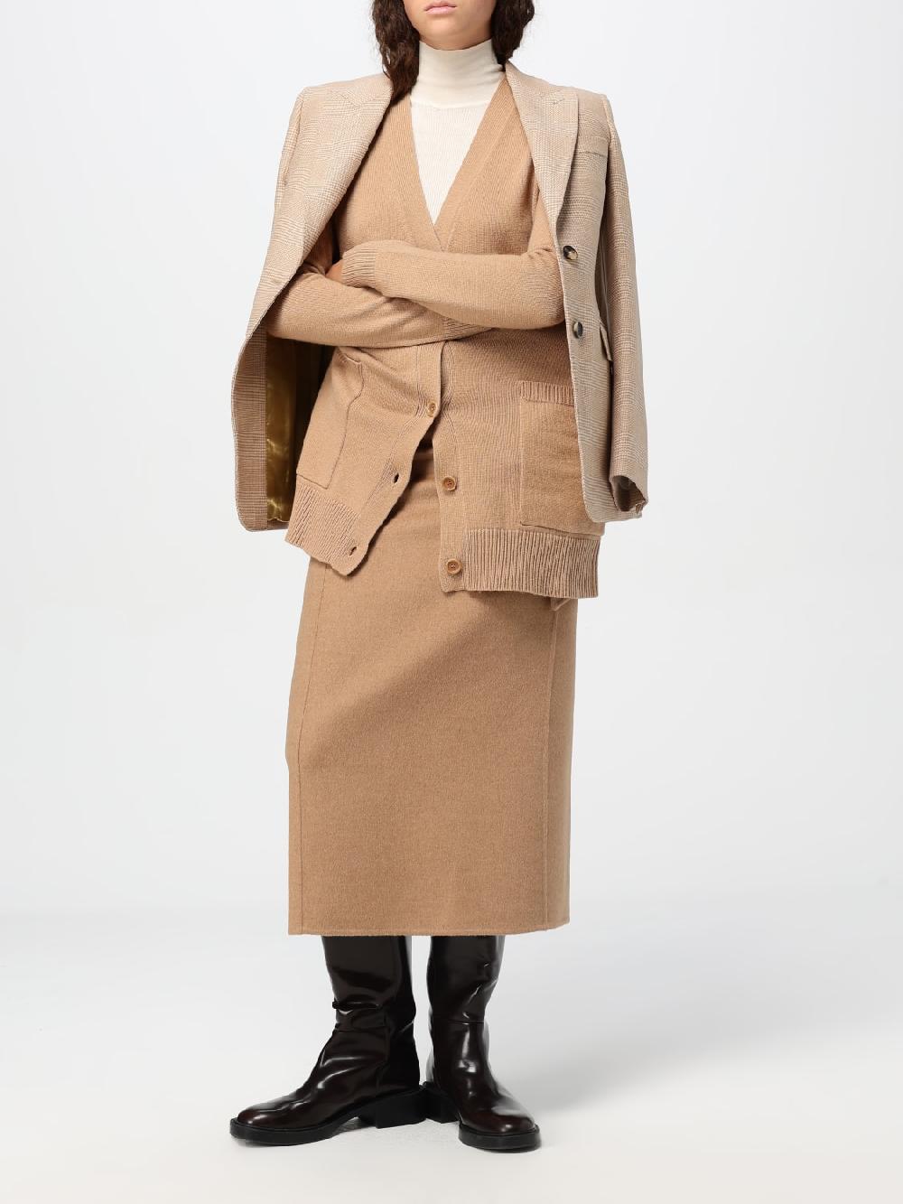 Giglio Gonna Max Mara in lana di cammello Limitato a 3 giorni