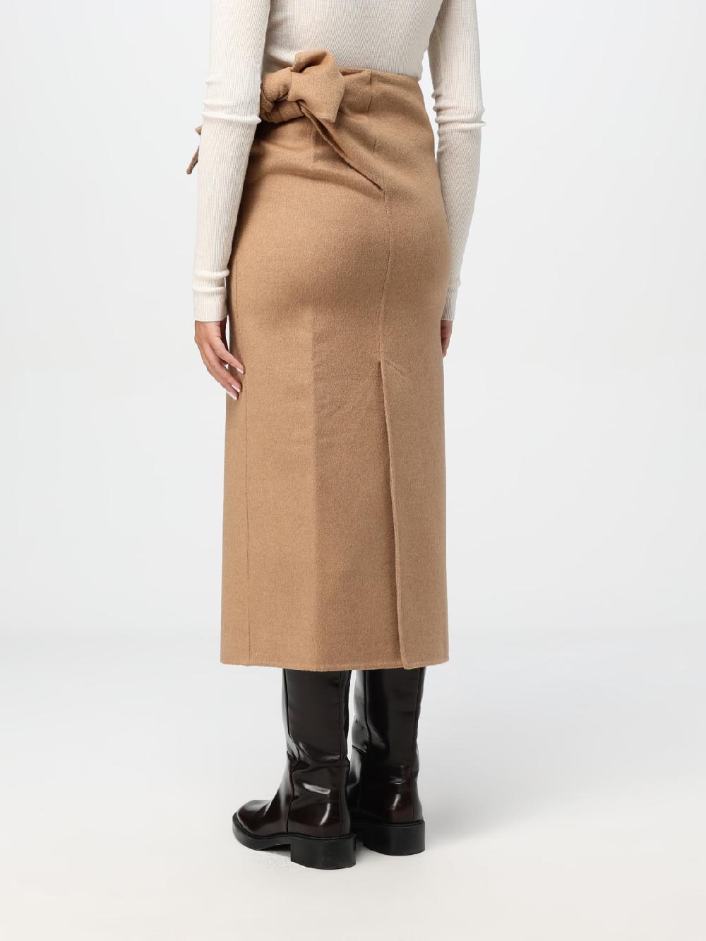 Giglio Gonna Max Mara in lana di cammello Limitato a 3 giorni