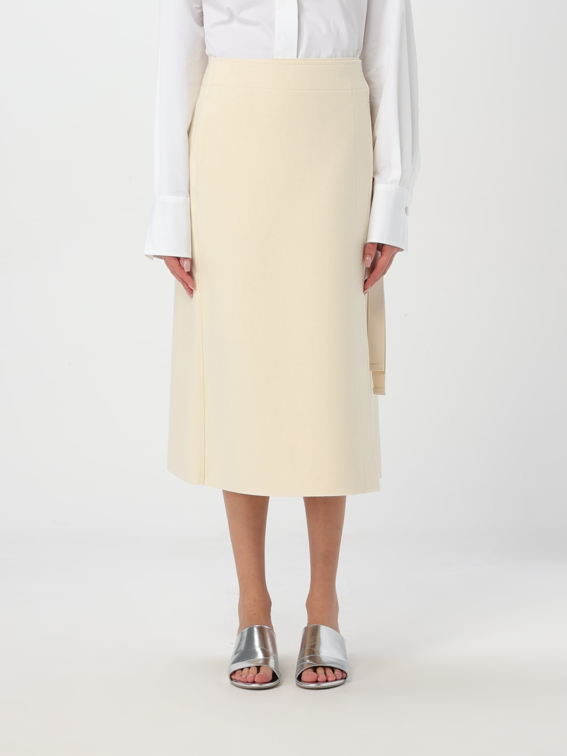 Giglio Gonna midi Jil Sander in misto lana Outlet