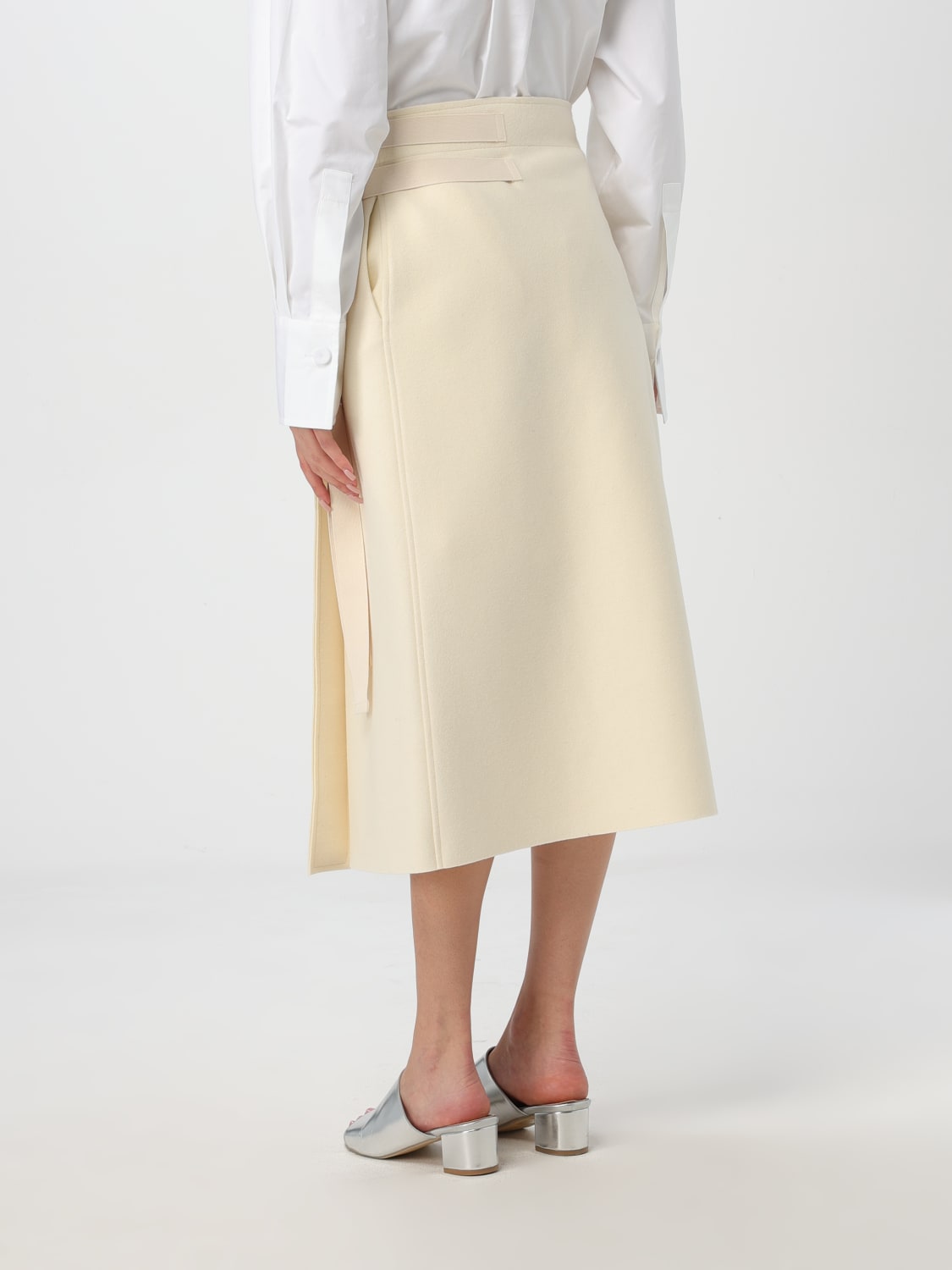 Giglio Gonna midi Jil Sander in misto lana Outlet