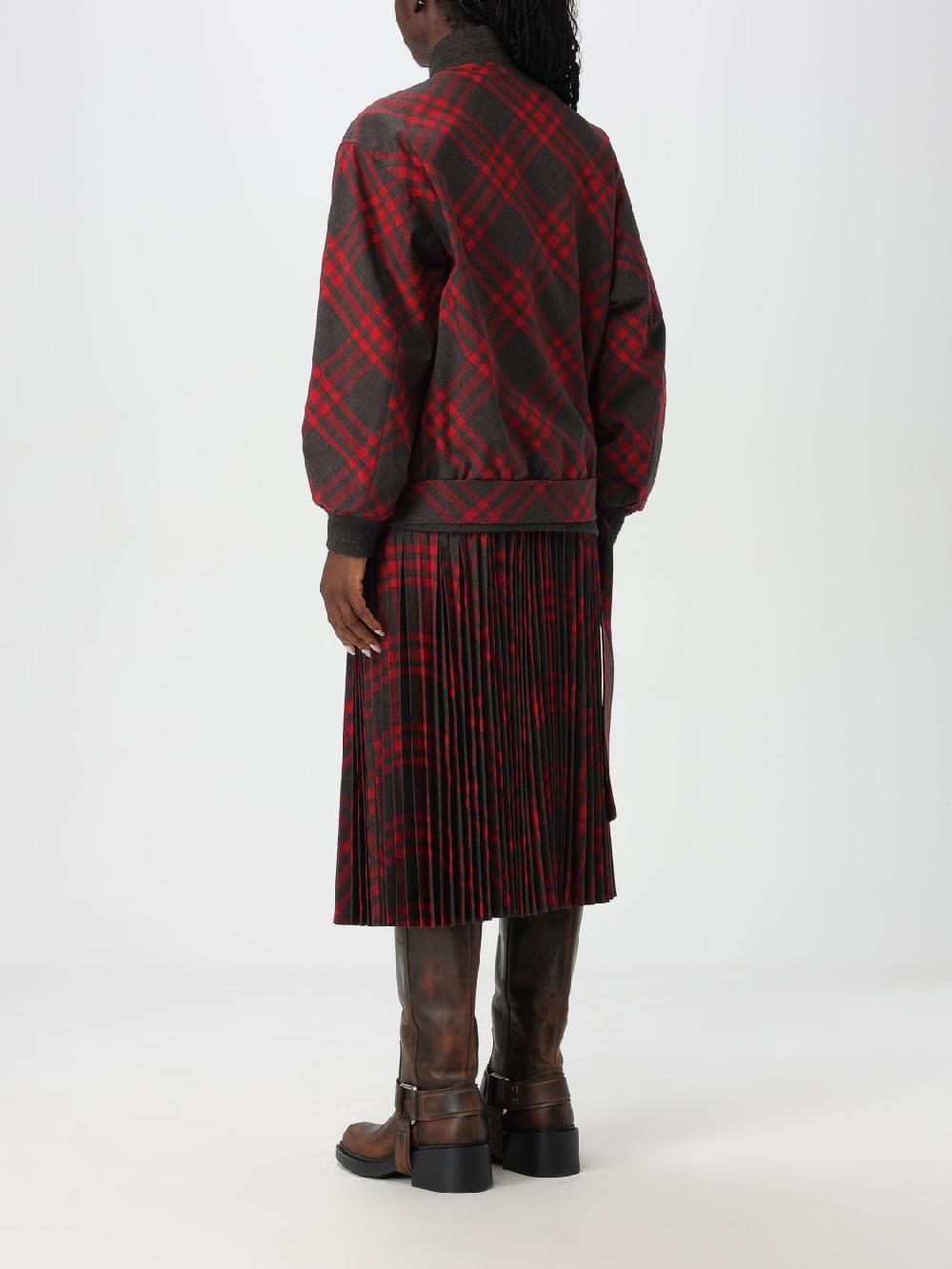 Giglio Bomber Burberry in misto lana check In Saldo