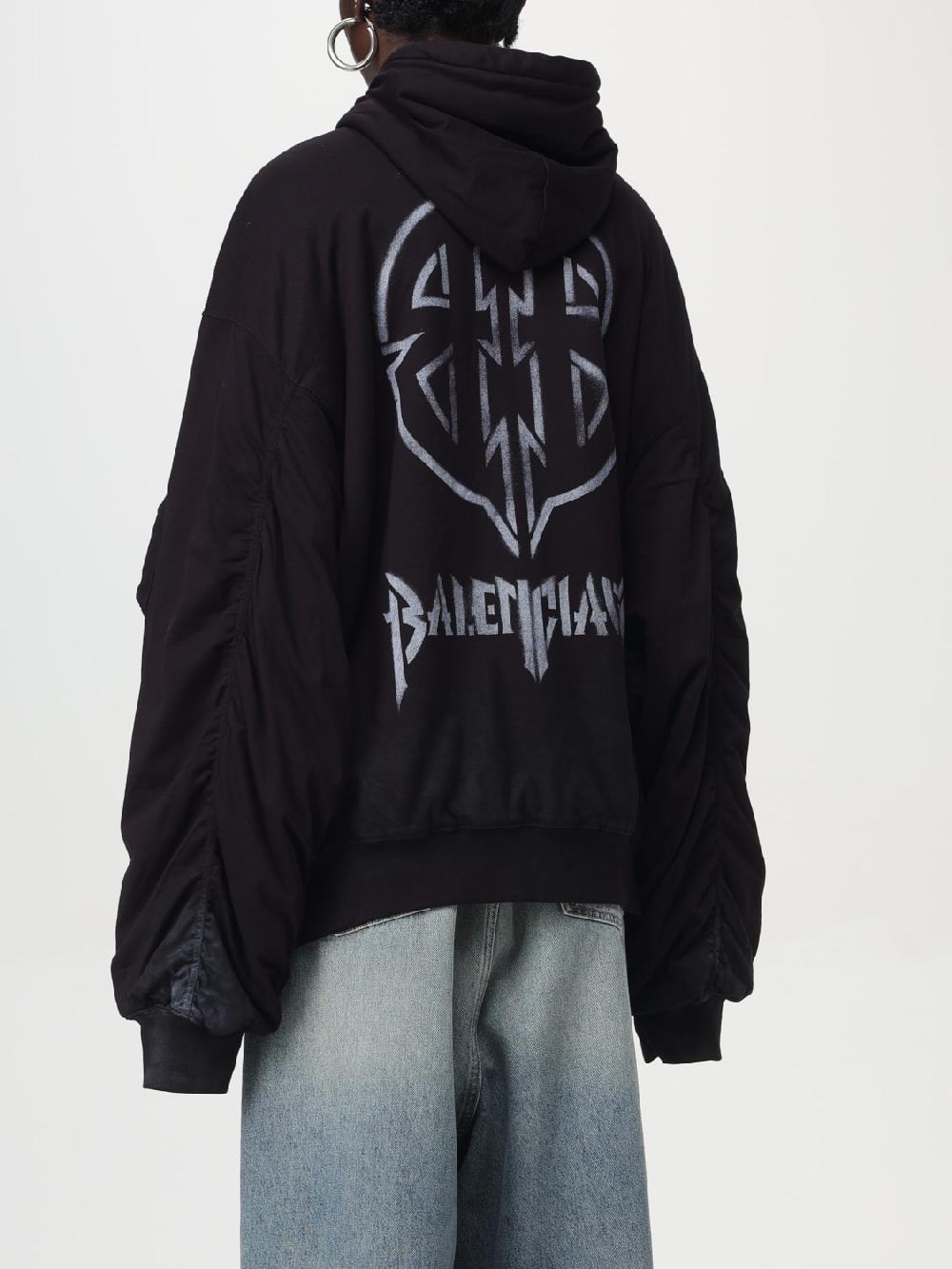 Giglio Giacca oversize con cappuccio e maxi logo Balenciaga Offerta natalizia