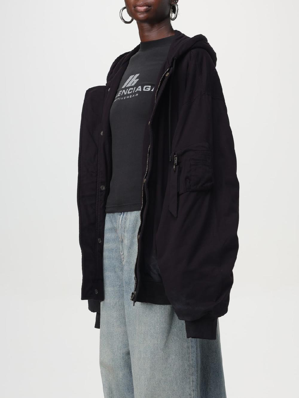 Giglio Giacca oversize con cappuccio e maxi logo Balenciaga Offerta natalizia
