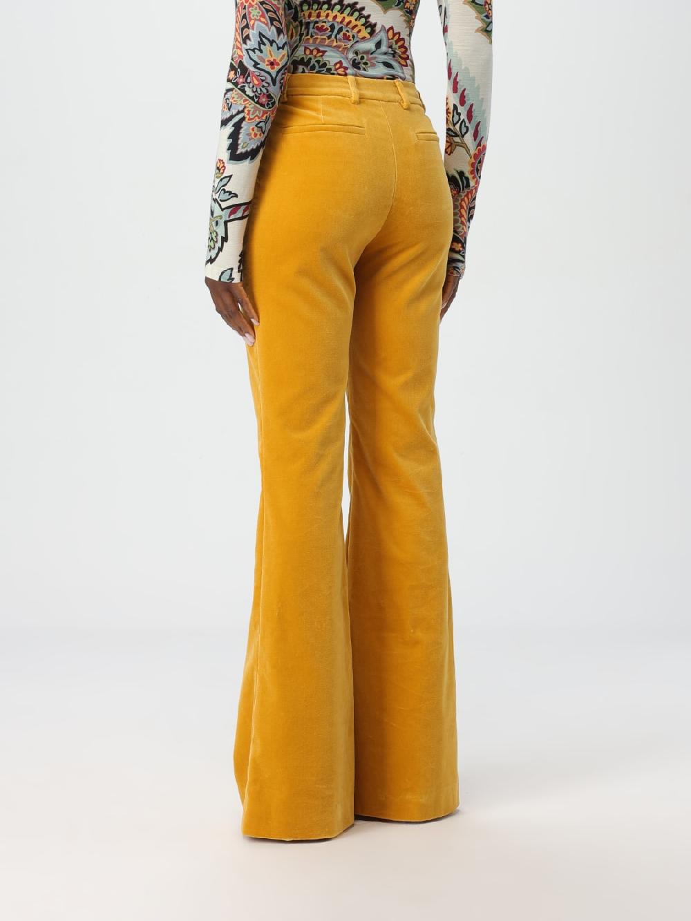 Giglio Pantalone in velluto a zampa Etro Offerte stagionali