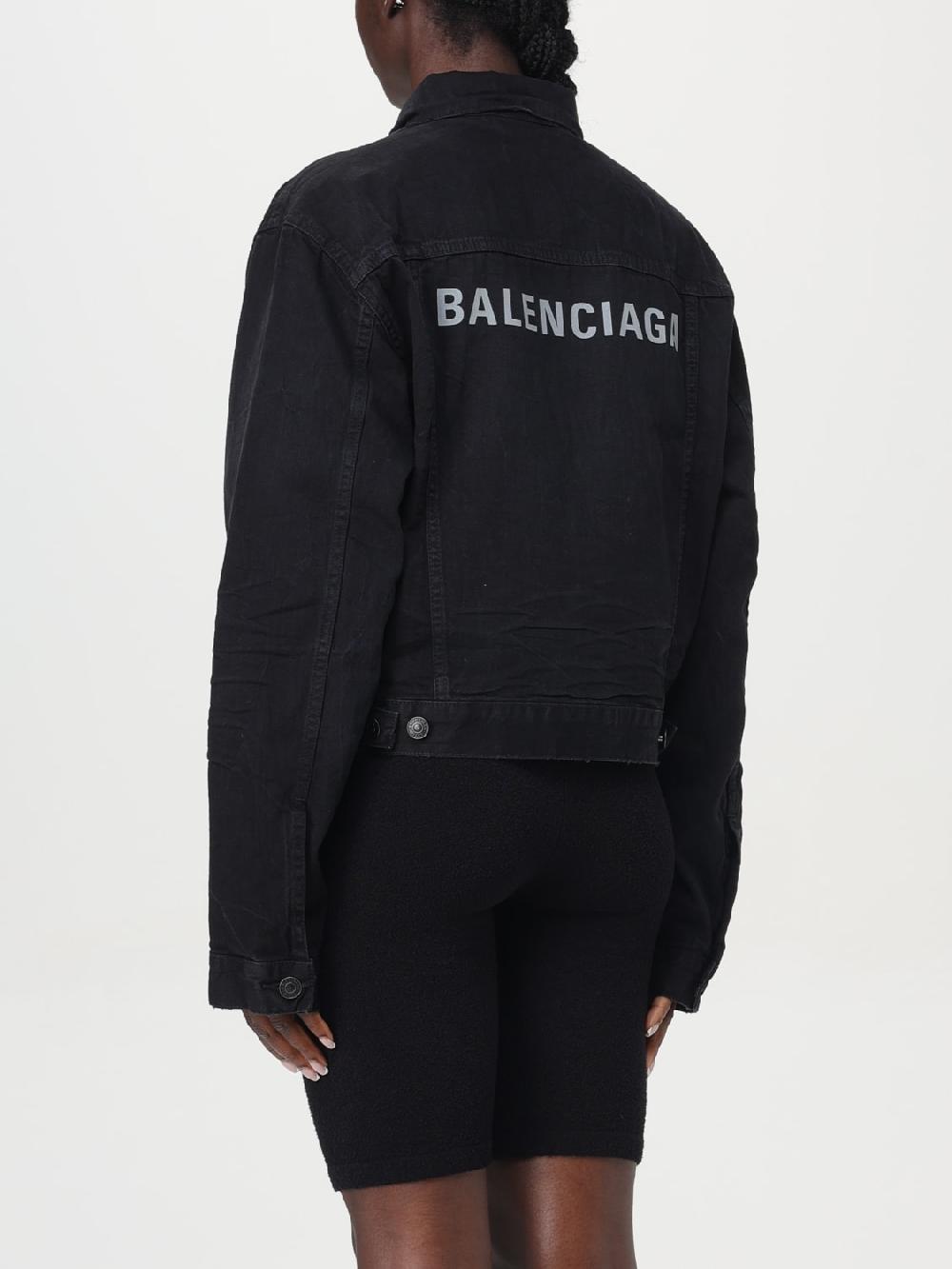 Giglio Giacca di jeans Balenciaga con logo posteriore Super sconto