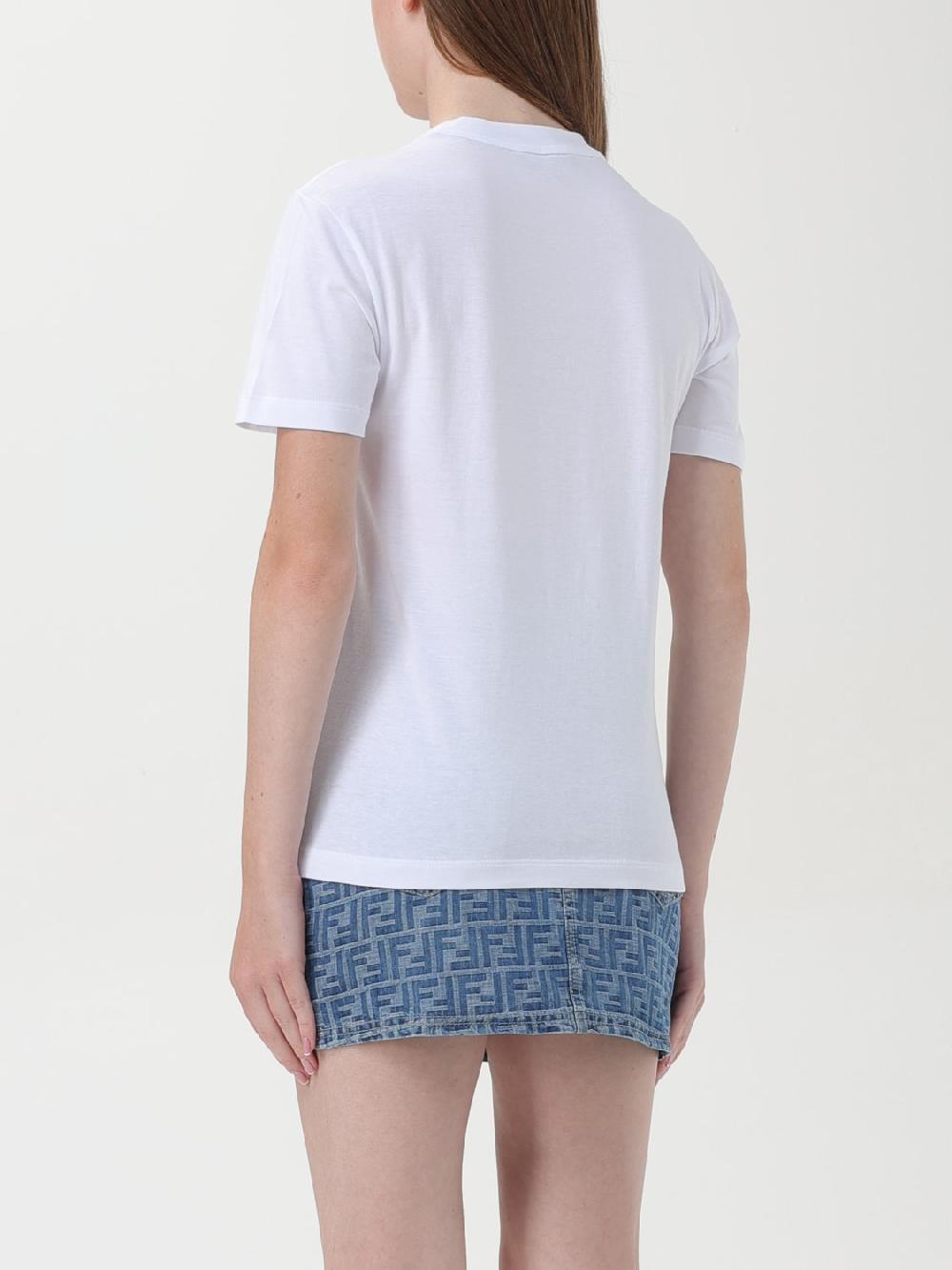 Giglio T-shirt in cotone Fendi Trasporto libero internazionale