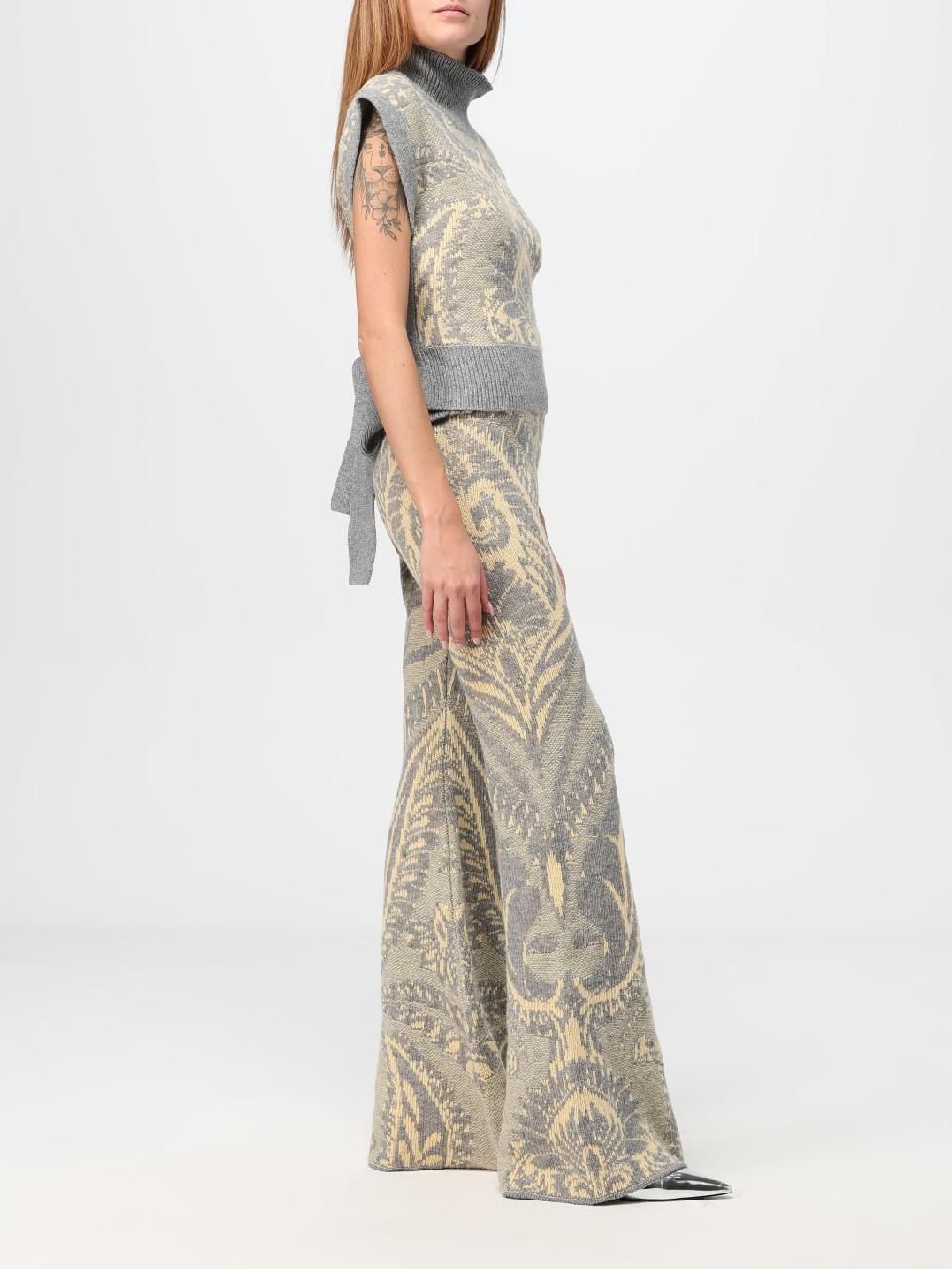 Giglio Pantalone Etro in lana jacquard Esporta salva