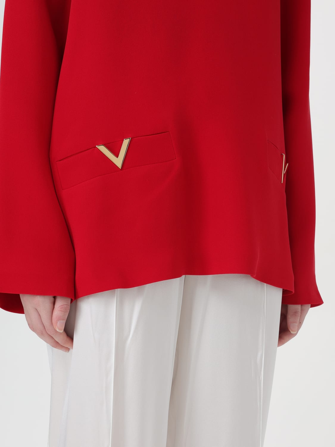 Giglio Blusa di seta V Gold Valentino Italy