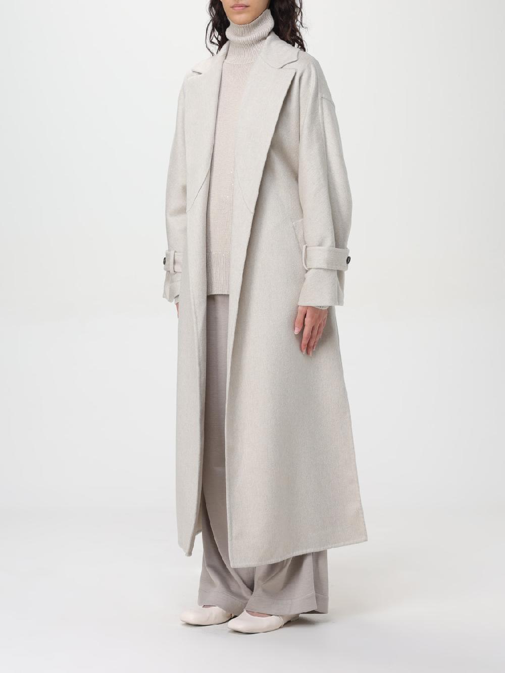 Giglio Cappotto con cintura Brunello Cucinelli Consegna Veloce