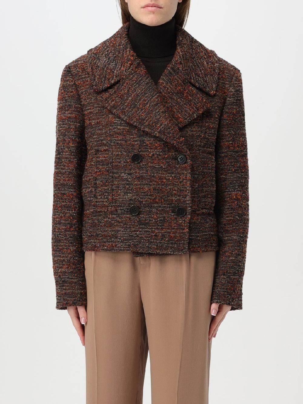 Giglio Cappotto Alberta Ferretti in tweed di cotone e lana Vendita Calda