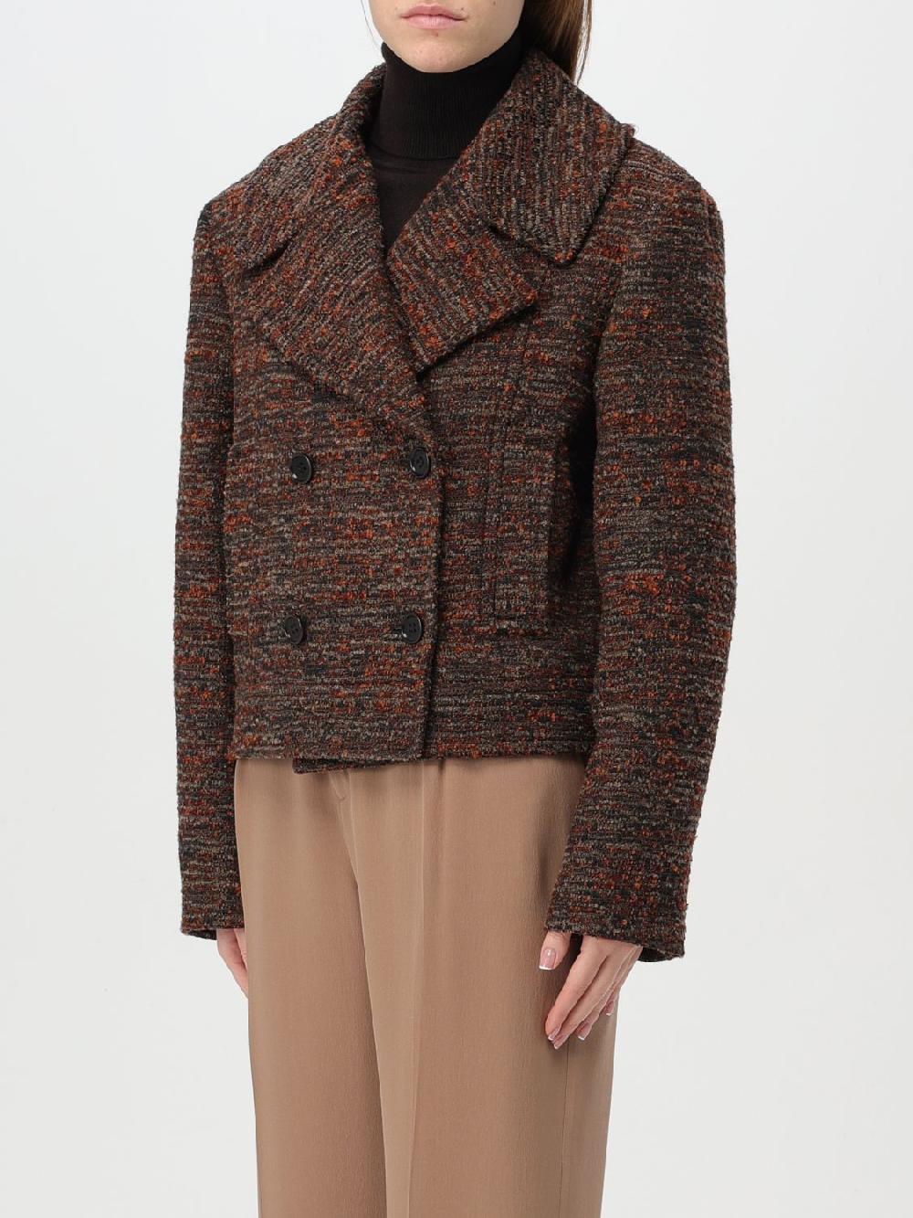Giglio Cappotto Alberta Ferretti in tweed di cotone e lana Vendita Calda