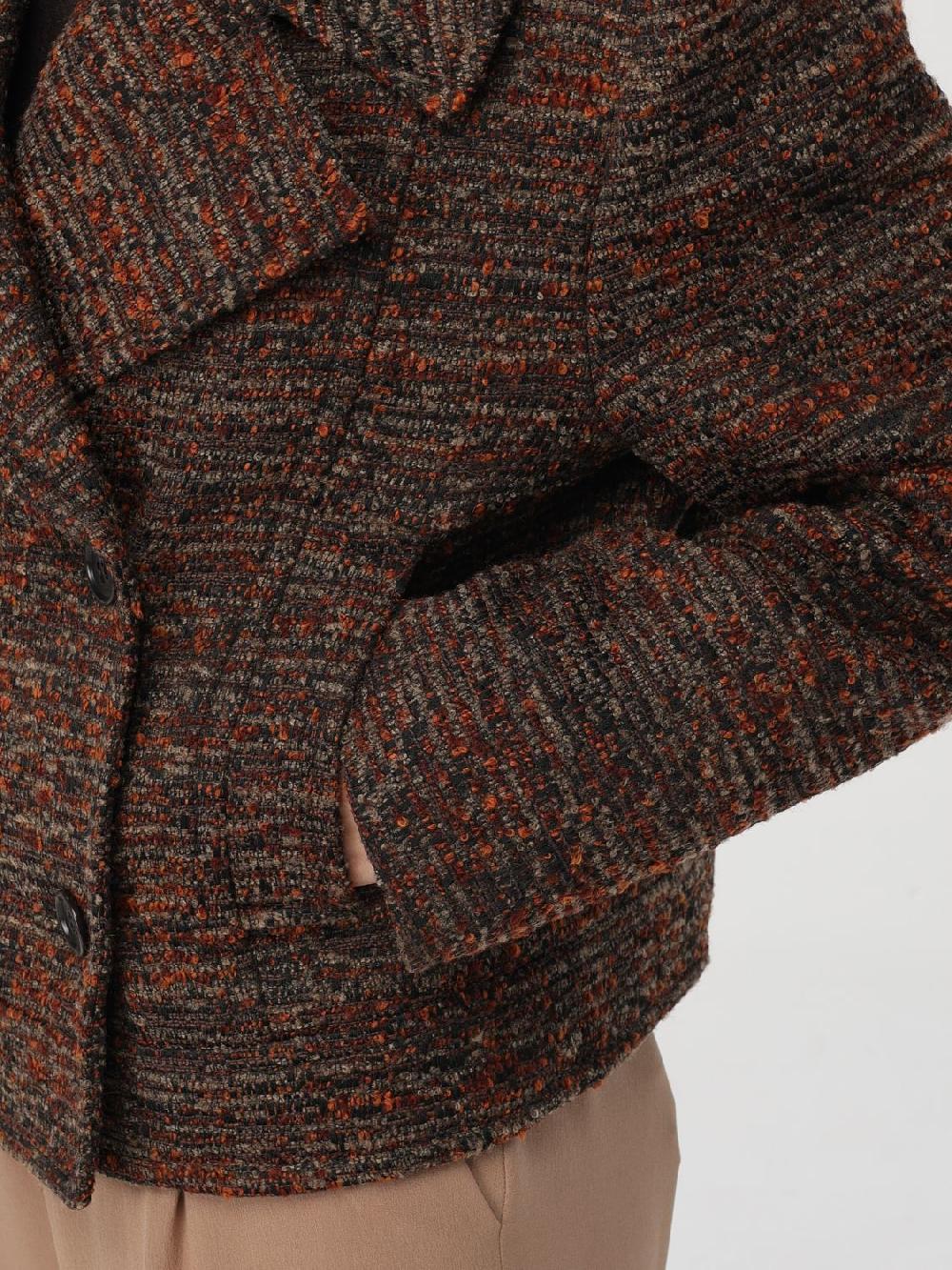 Giglio Cappotto Alberta Ferretti in tweed di cotone e lana Vendita Calda